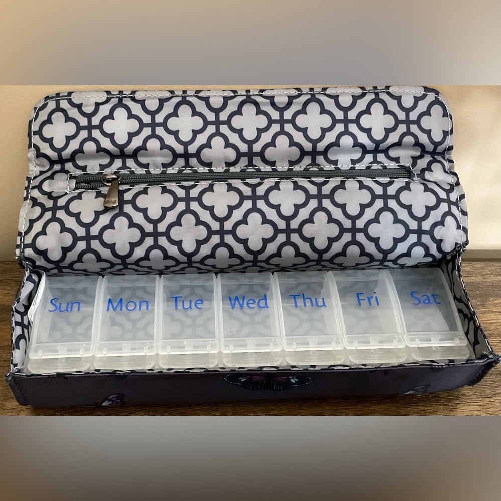 Lug Choo Choo XL Pill Case and Cover. Butterfly Grey. NWOT - Picture 6 of 8